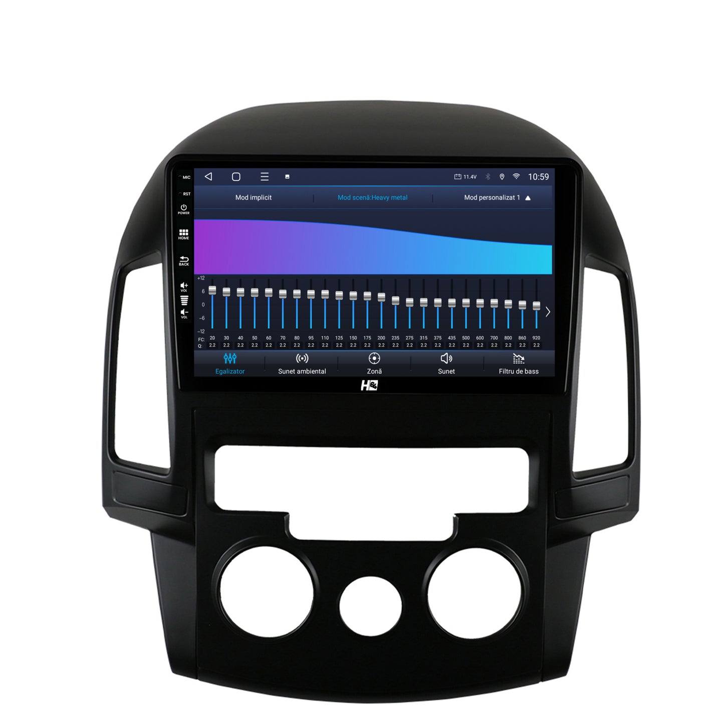 Navigatie HUB64 Hyundai I30 (2007-2012), Clima Manuala, 4GB RAM, Android, Octacore, Slot Sim 4G, DSP, GPS, Wi-FI, Carplay, Android Auto, USB, Bluetooth, Waze, Touchscreen, 9 inch