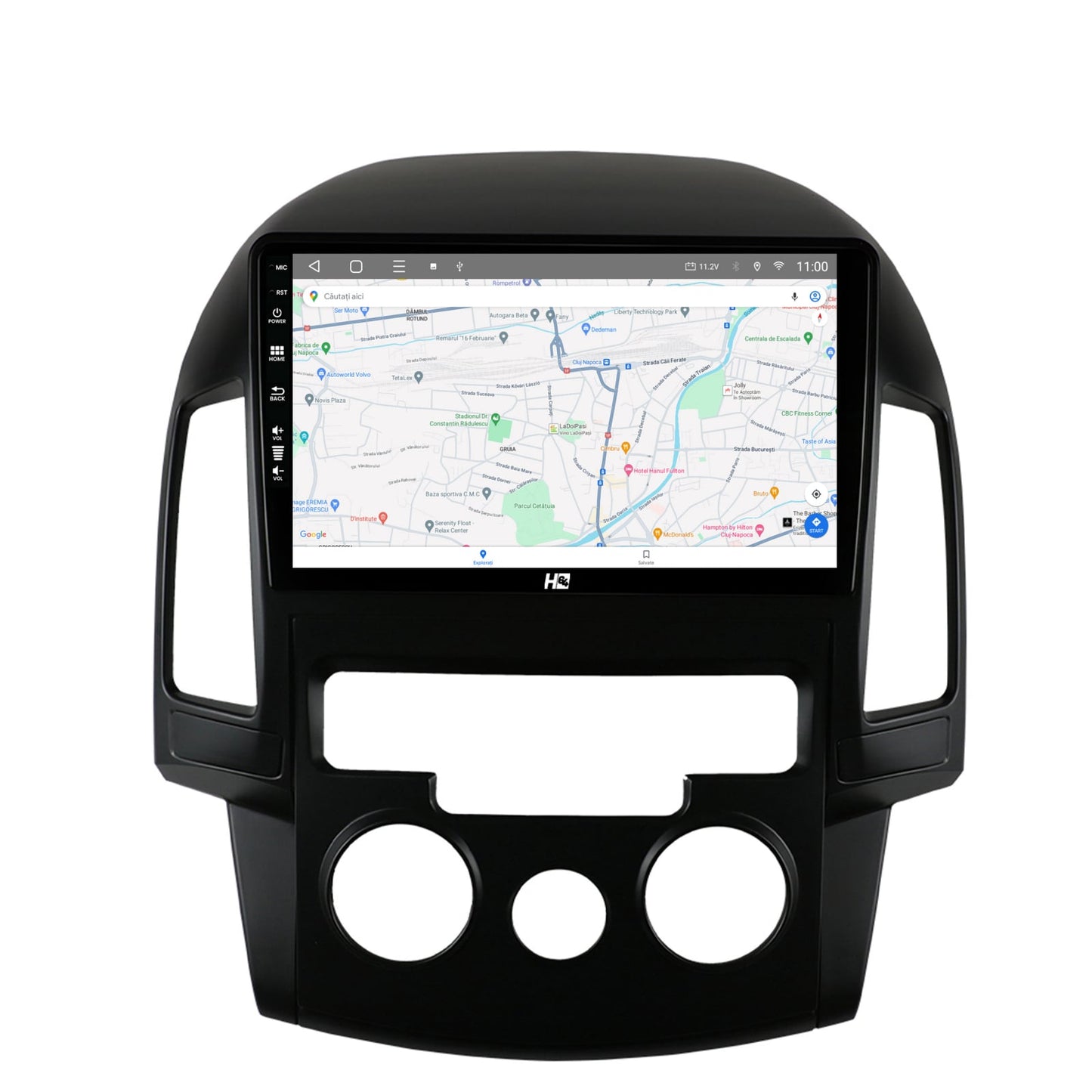 Navigatie HUB64 Hyundai I30 (2007-2012), Clima Manuala, 4GB RAM, Android, Quadcore, DSP, GPS, Wi-FI, Carplay, Android Auto, USB, Bluetooth, Waze, Touchscreen, 9 inch