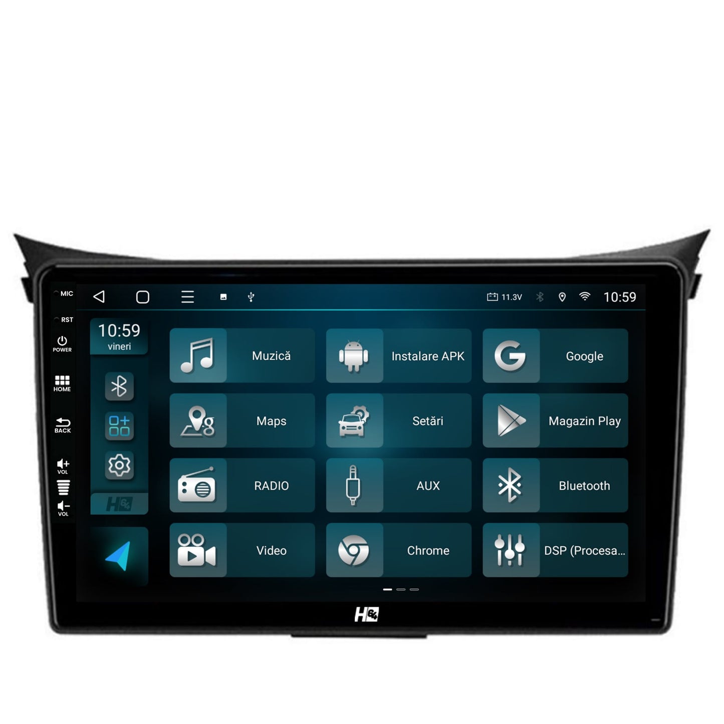 Navigatie HUB64 Hyundai I30 (2012-2016), 4GB RAM, Android, Quadcore, DSP, GPS, Wi-FI, Carplay, Android Auto, USB, Bluetooth, Waze, Touchscreen, 9 inch