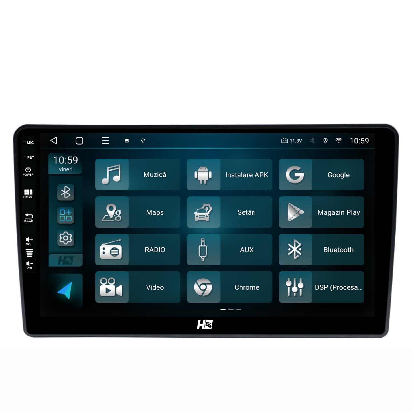 Navigatie HUB64 Hyundai I40 (2012-2020), 4GB RAM, Android, Octacore, Slot Sim 4G, DSP, GPS, Wi-FI, Carplay, Android Auto, USB, Bluetooth, Waze, Touchscreen, 9 inch