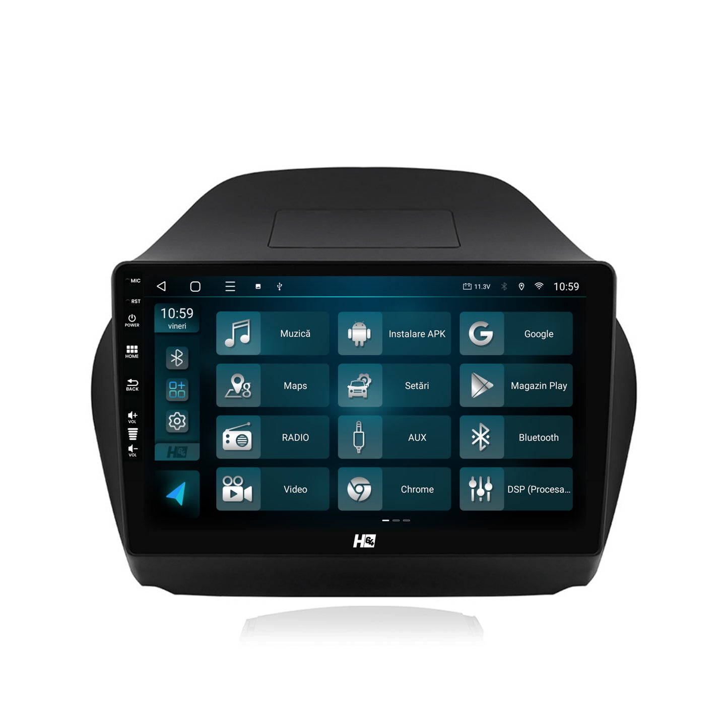 Navigatie HUB64 Hyundai IX35 (2009-2015), 2GB RAM, Android, GPS, Wi-FI, Carplay, Android Auto, USB, Bluetooth, Radio, Waze, Touchscreen, 10.1 inch