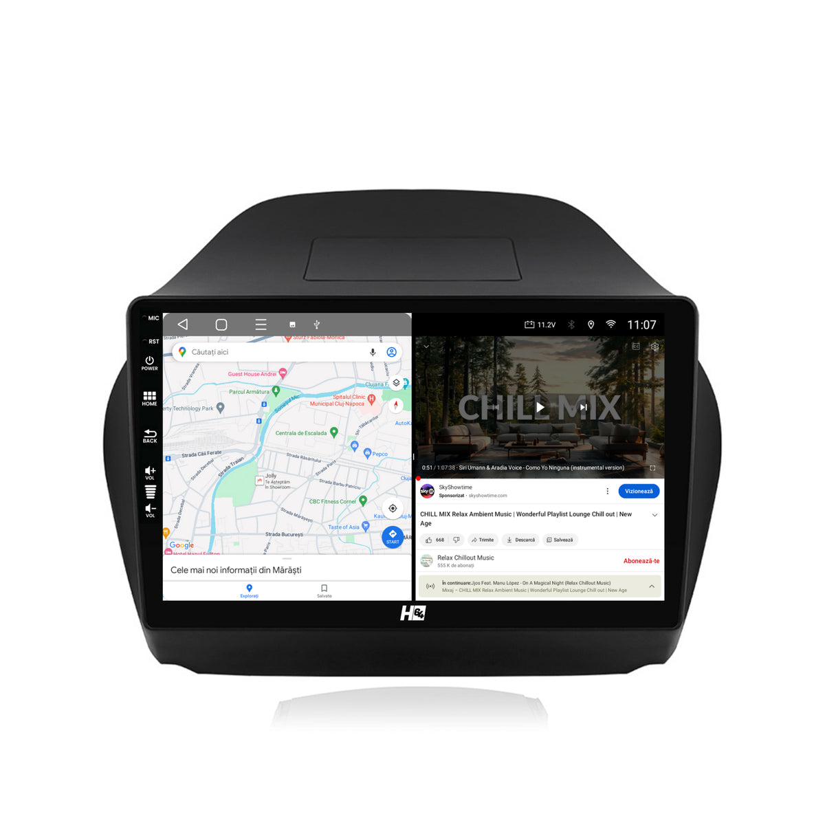 Navigatie HUB64 Hyundai IX35 (2009-2015), 4GB RAM, Android, Quadcore, DSP, GPS, Wi-FI, Carplay, Android Auto, USB, Bluetooth, Waze, Touchscreen, 10.1 Inch