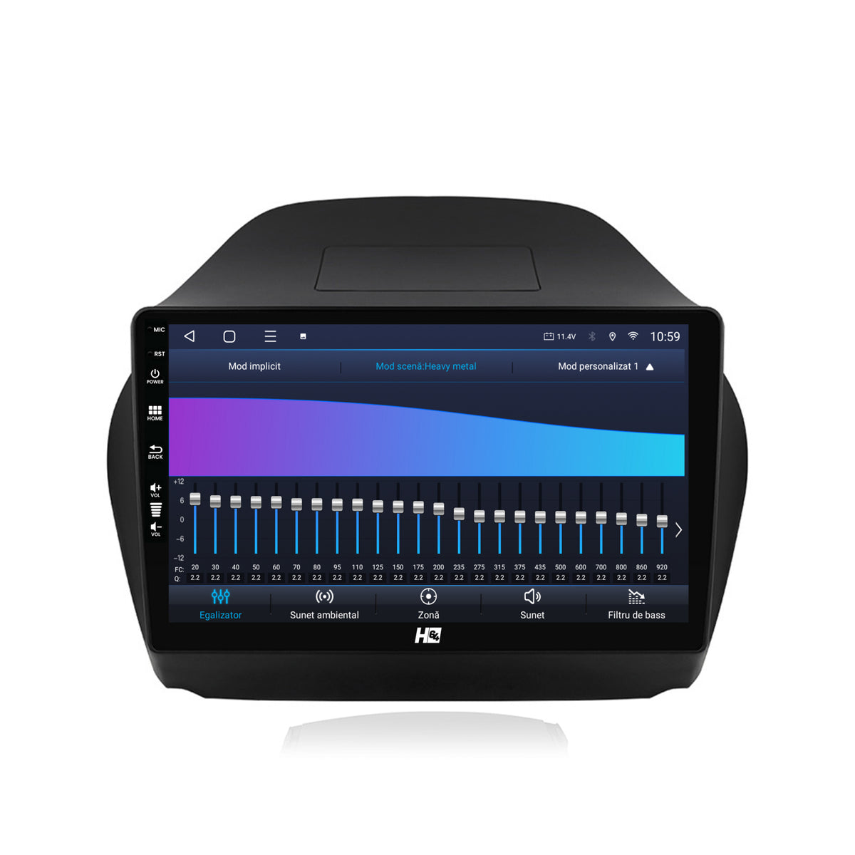 Navigatie HUB64 Hyundai IX35 (2009-2015), 4GB RAM, Android, Octacore, Slot Sim 4G, DSP, GPS, Wi-FI, Carplay, Android Auto, USB, Bluetooth, Waze, Touchscreen, 10.1 Inch