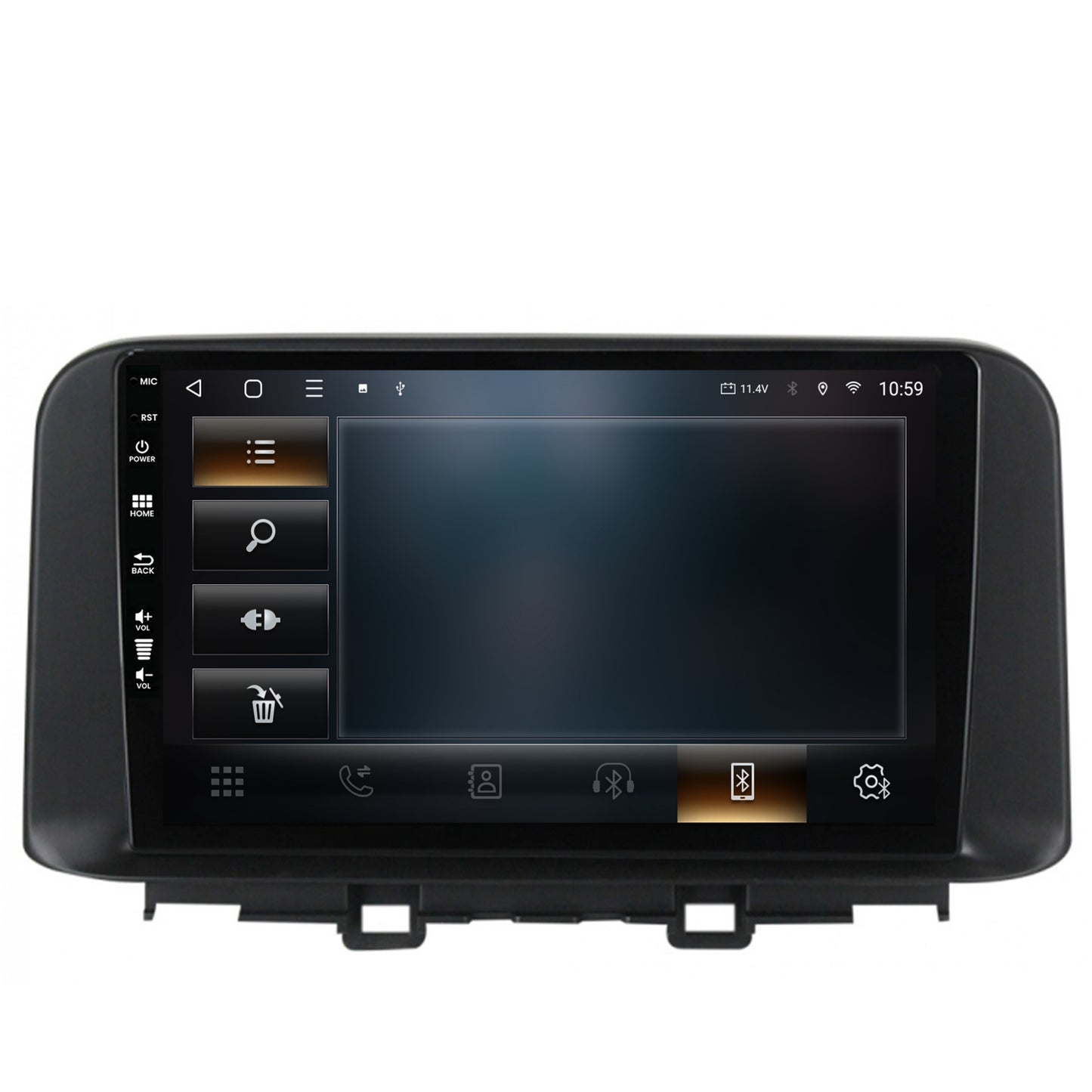 Navigatie HUB64 Hyundai Kona (2018+), 4GB RAM, Android, Octacore, Slot Sim 4G, DSP, GPS, Wi-FI, Carplay, Android Auto, USB, Bluetooth, Waze, Touchscreen, 10.1 inch