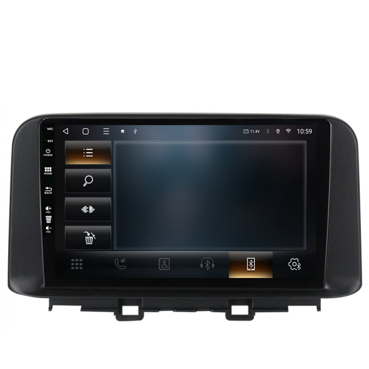 Navigatie HUB64 Hyundai Kona (2018+), 8GB RAM, Android, Octacore, Slot Sim 4G, DSP, GPS, Wi-FI, Carplay, Android Auto, USB, Bluetooth, Waze, Touchscreen, 10.1 Inch