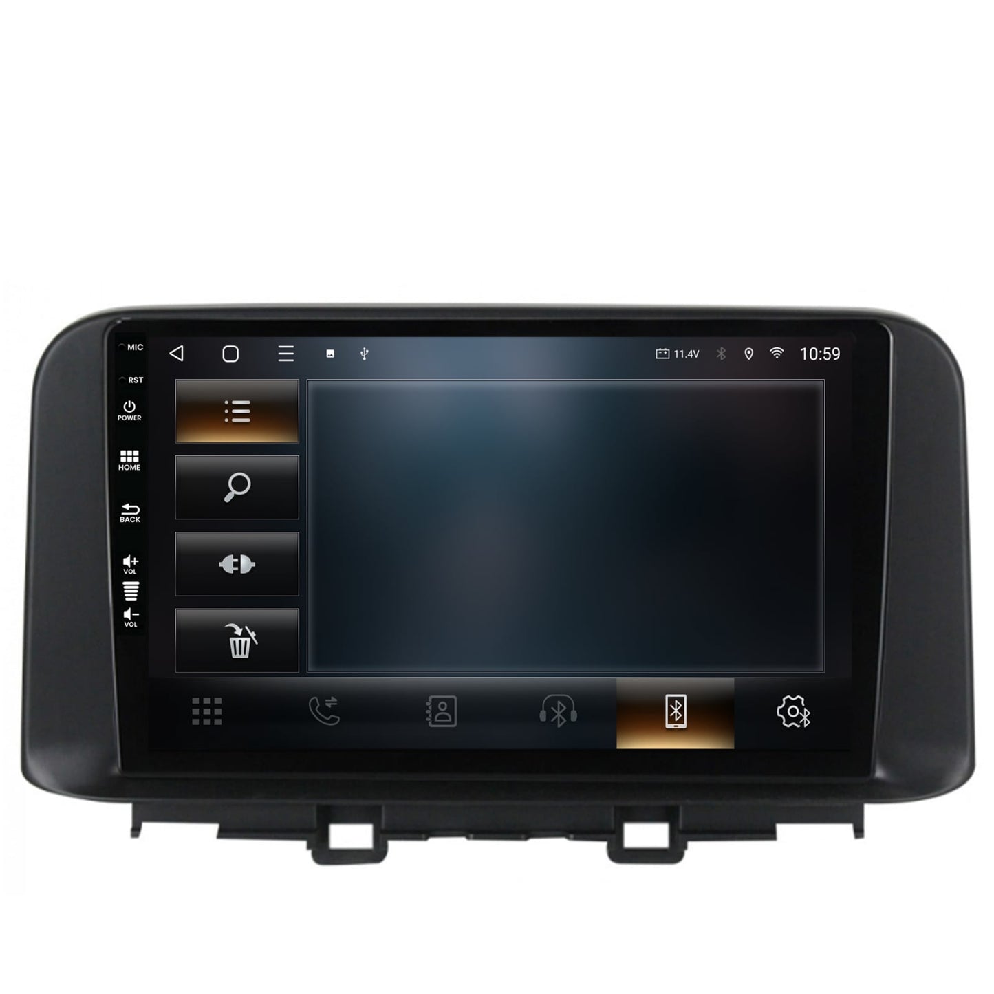Navigatie HUB64 Hyundai Kona (2018+), 8GB RAM, Android, Octacore, Slot Sim 4G, DSP, GPS, Wi-FI, Carplay, Android Auto, USB, Bluetooth, Waze, Touchscreen, 10.1 Inch