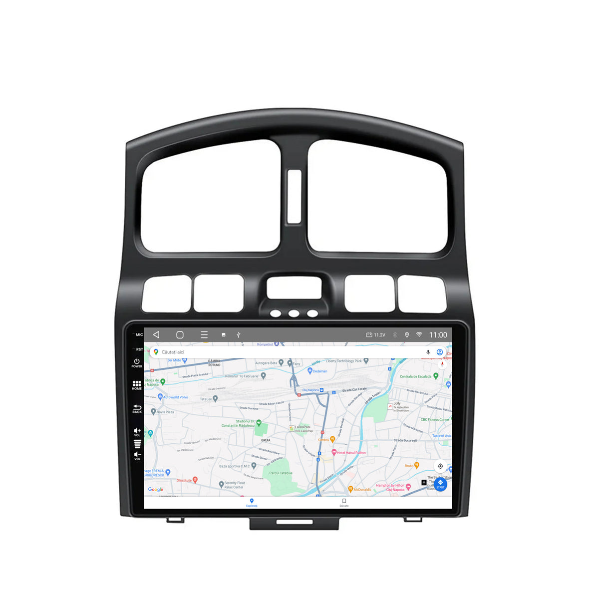 Navigatie HUB64 Hyundai Santa Fe (2001-2005), 2GB RAM, Android, GPS, Wi-FI, Carplay, Android Auto, USB, Bluetooth, Radio, Waze, Touchscreen, 9 inch