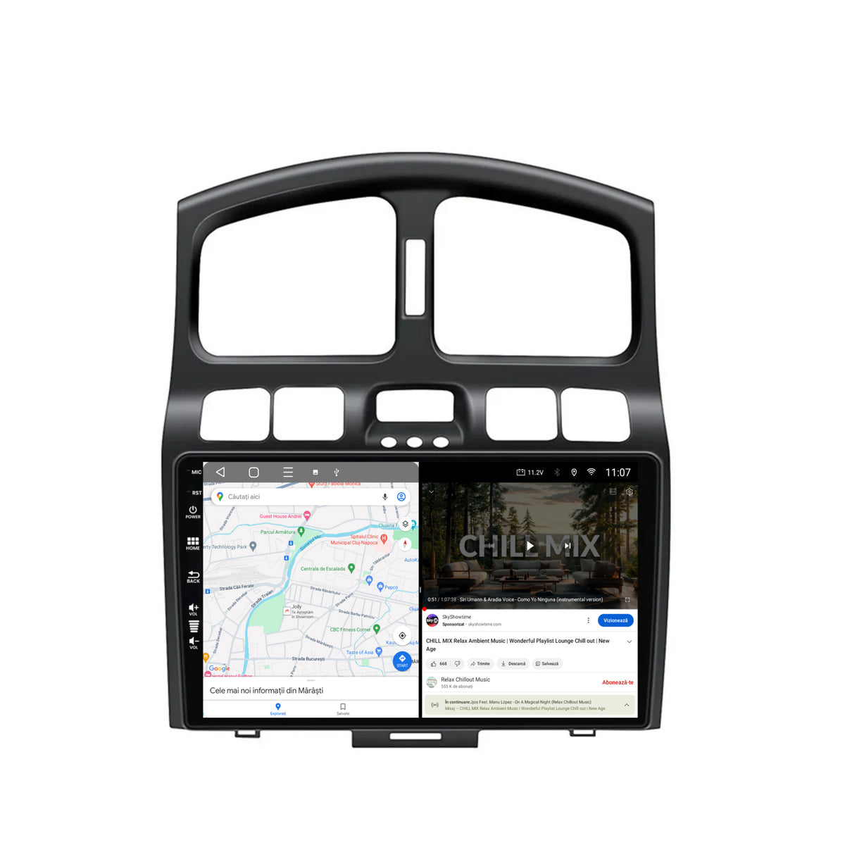 Navigatie HUB64 Hyundai Santa Fe (2001-2005), 2GB RAM, Android, GPS, Wi-FI, Carplay, Android Auto, USB, Bluetooth, Radio, Waze, Touchscreen, 9 inch