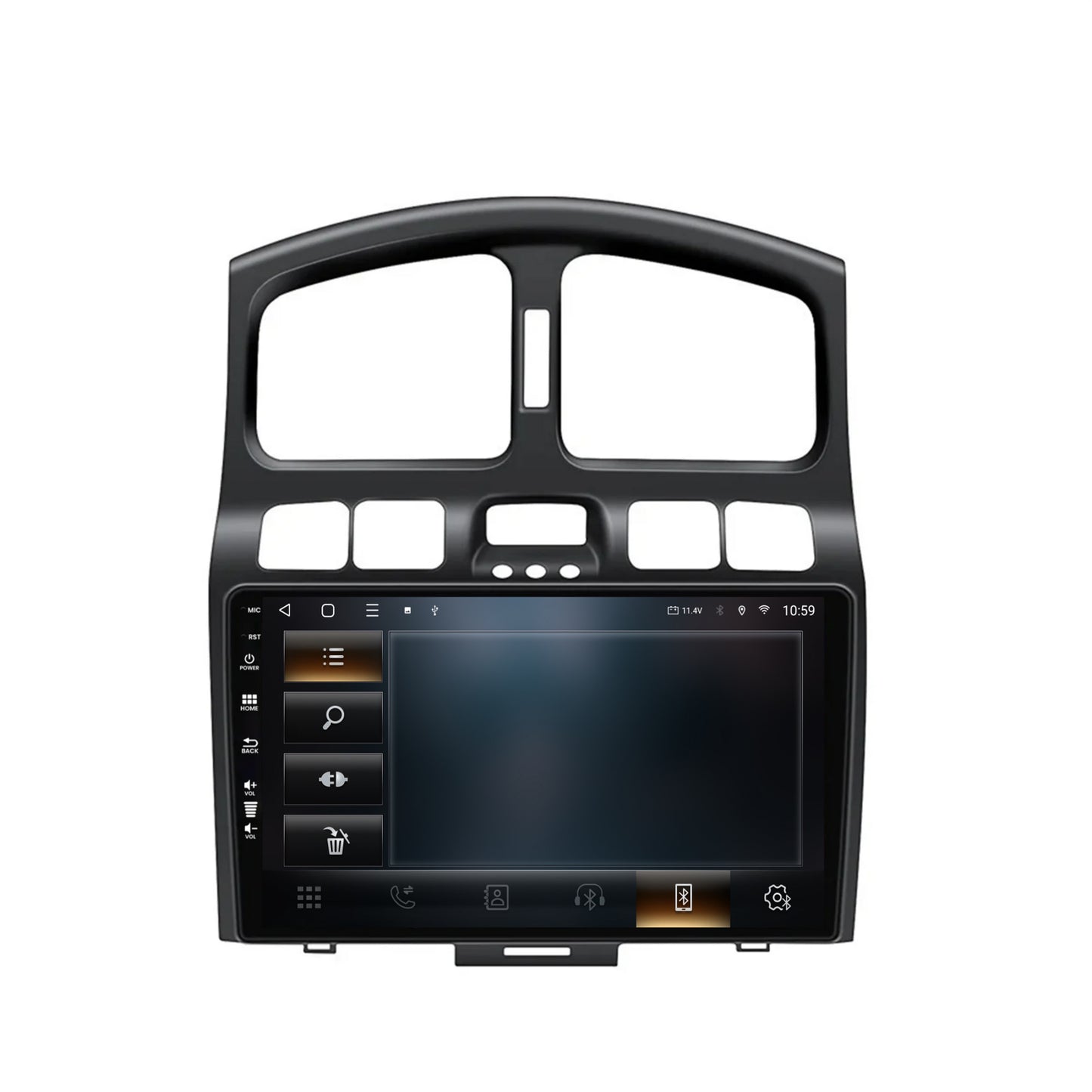 Navigatie HUB64 Hyundai Santa Fe (2001-2005), 4GB RAM, Android, Octacore, Slot Sim 4G, DSP, GPS, Wi-FI, Carplay, Android Auto, USB, Bluetooth, Waze, Touchscreen, 9 inch
