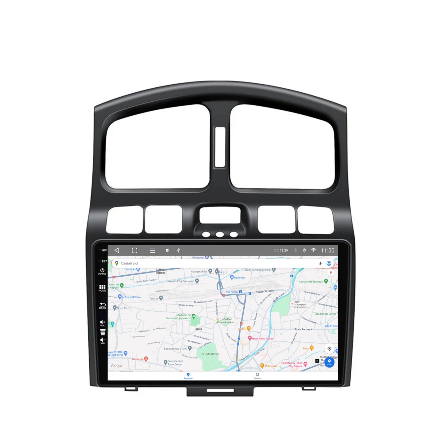 Navigatie HUB64 Hyundai Santa Fe (2001-2005), 4GB RAM, Android, Quadcore, DSP, GPS, Wi-FI, Carplay, Android Auto, USB, Bluetooth, Waze, Touchscreen, 9 inch