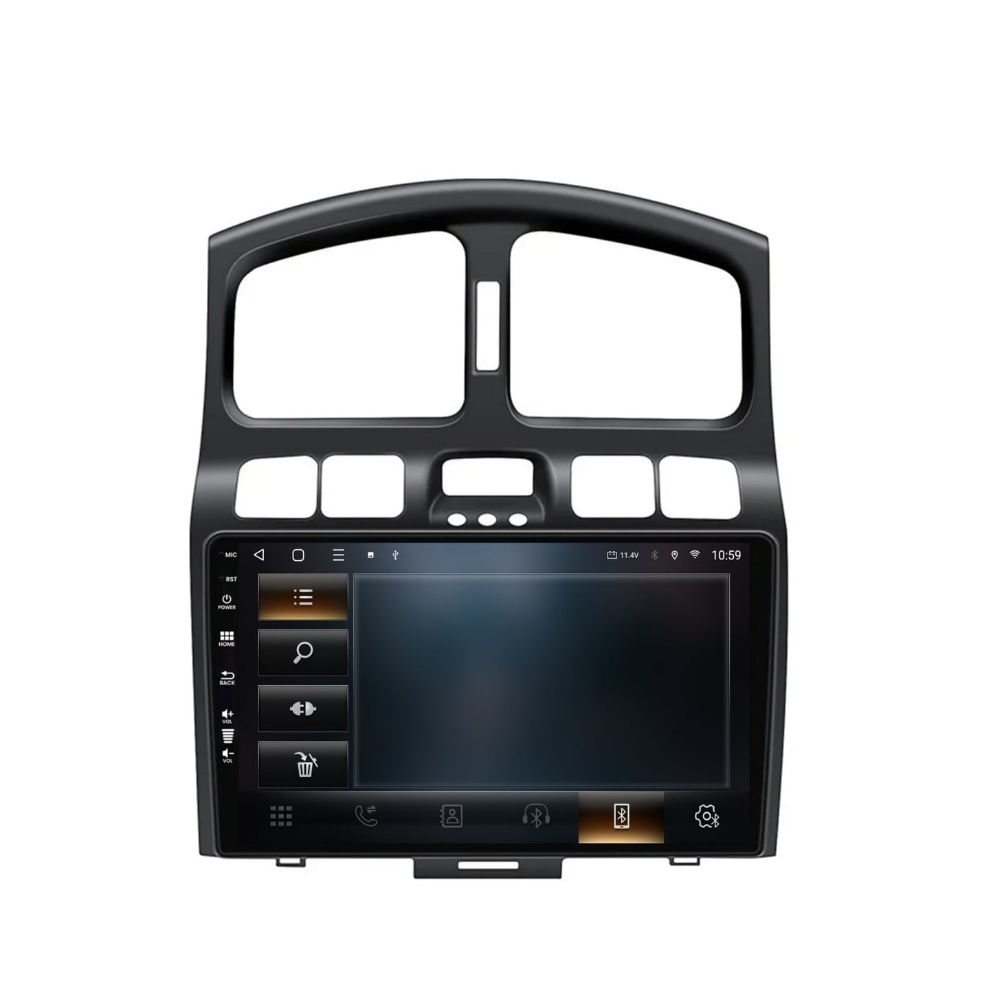 Navigatie HUB64 Hyundai Santa Fe (2001-2005), 8GB RAM, Android, Octacore, Slot Sim 4G, DSP, GPS, Wi-FI, Carplay, Android Auto, USB, Bluetooth, Waze, Touchscreen, 9 Inch