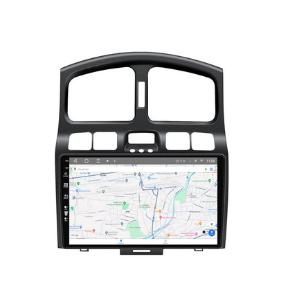 Navigatie HUB64 Hyundai Santa Fe (2001-2005), 8GB RAM, Android, Octacore, Slot Sim 4G, DSP, GPS, Wi-FI, Carplay, Android Auto, USB, Bluetooth, Waze, Touchscreen, 9 Inch