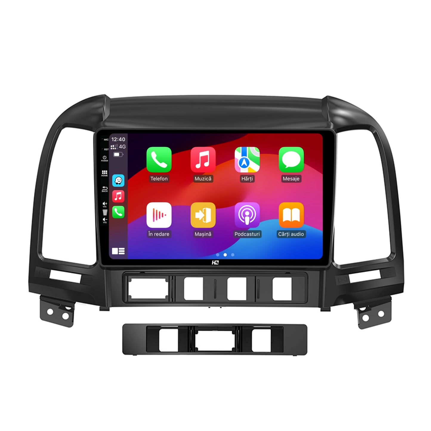 Navigatie HUB64 Hyundai Santa Fe (2006-2012), 2GB RAM, Android, GPS, Wi-FI, Carplay, Android Auto, USB, Bluetooth, Radio, Waze, Touchscreen, 9 inch