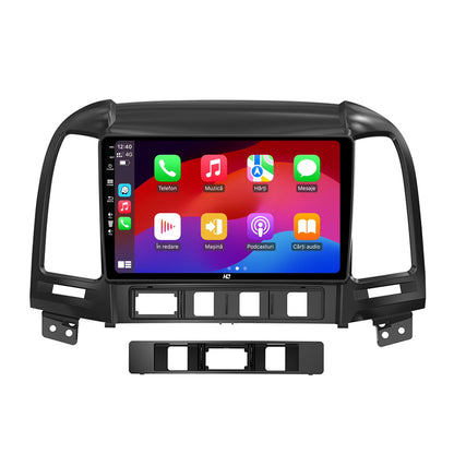 Navigatie HUB64 Hyundai Santa Fe (2006-2012), 2GB RAM, Android, GPS, Wi-FI, Carplay, Android Auto, USB, Bluetooth, Radio, Waze, Touchscreen, 9 inch