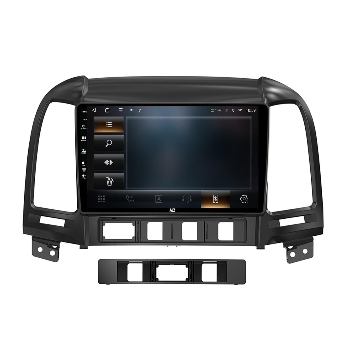 Navigatie HUB64 Hyundai Santa Fe (2006-2012), 2GB RAM, Android, GPS, Wi-FI, Carplay, Android Auto, USB, Bluetooth, Radio, Waze, Touchscreen, 9 inch