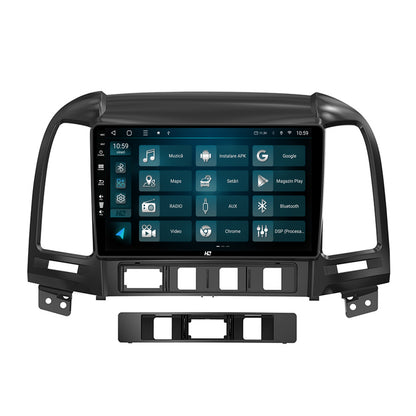 Navigatie HUB64 Hyundai Santa Fe (2006-2012), 2GB RAM, Android, GPS, Wi-FI, Carplay, Android Auto, USB, Bluetooth, Radio, Waze, Touchscreen, 9 inch