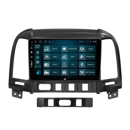 Navigatie HUB64 Hyundai Santa Fe (2006-2012), 4GB RAM, Android, Quadcore, DSP, GPS, Wi-FI, Carplay, Android Auto, USB, Bluetooth, Waze, Touchscreen, 9 inch