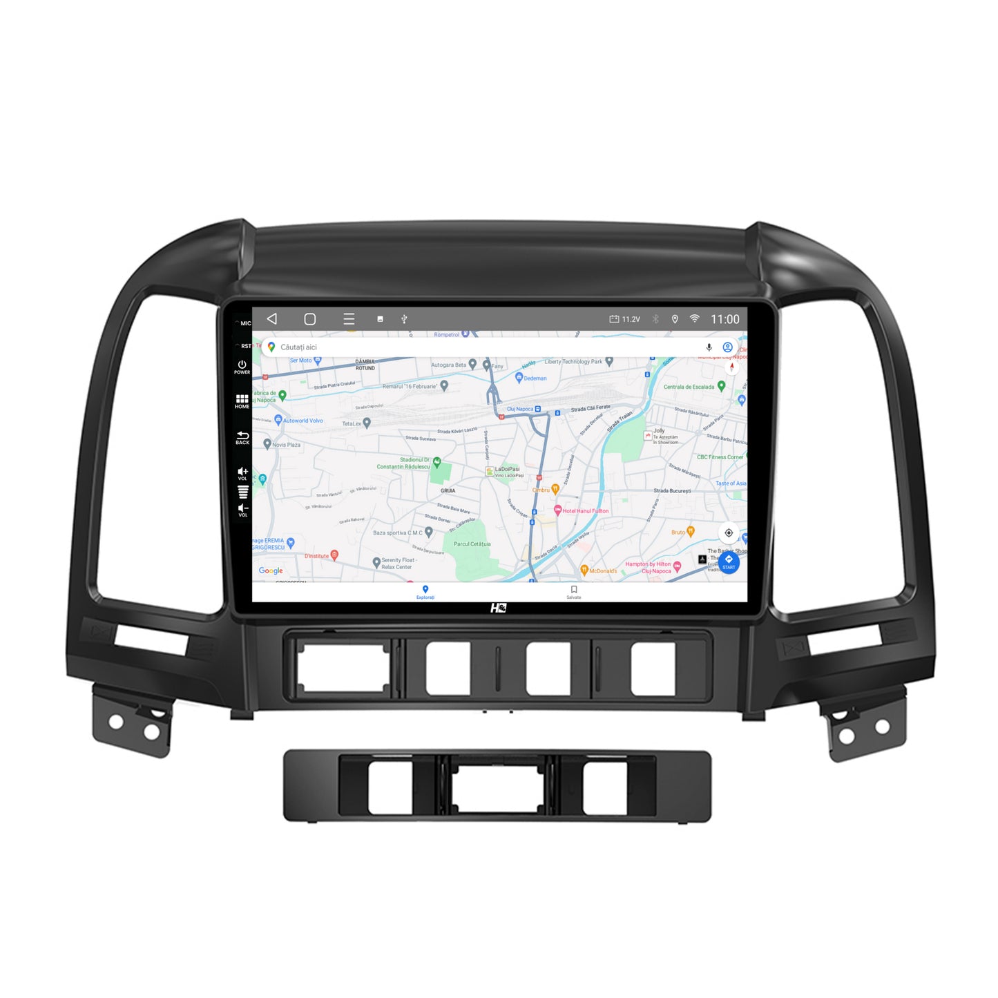 Navigatie HUB64 Hyundai Santa Fe (2006-2012), 4GB RAM, Android, Octacore, Slot Sim 4G, DSP, GPS, Wi-FI, Carplay, Android Auto, USB, Bluetooth, Waze, Touchscreen, 9 inch