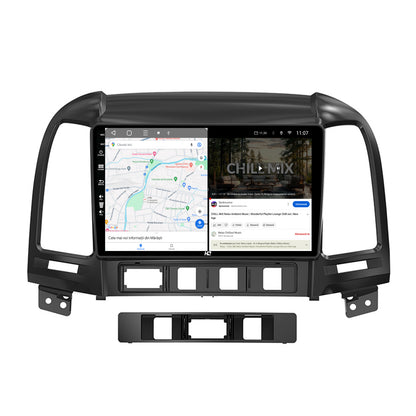 Navigatie HUB64 Hyundai Santa Fe (2006-2012), 8GB RAM, Android, Octacore, Slot Sim 4G, DSP, GPS, Wi-FI, Carplay, Android Auto, USB, Bluetooth, Waze, Touchscreen, 9 Inch