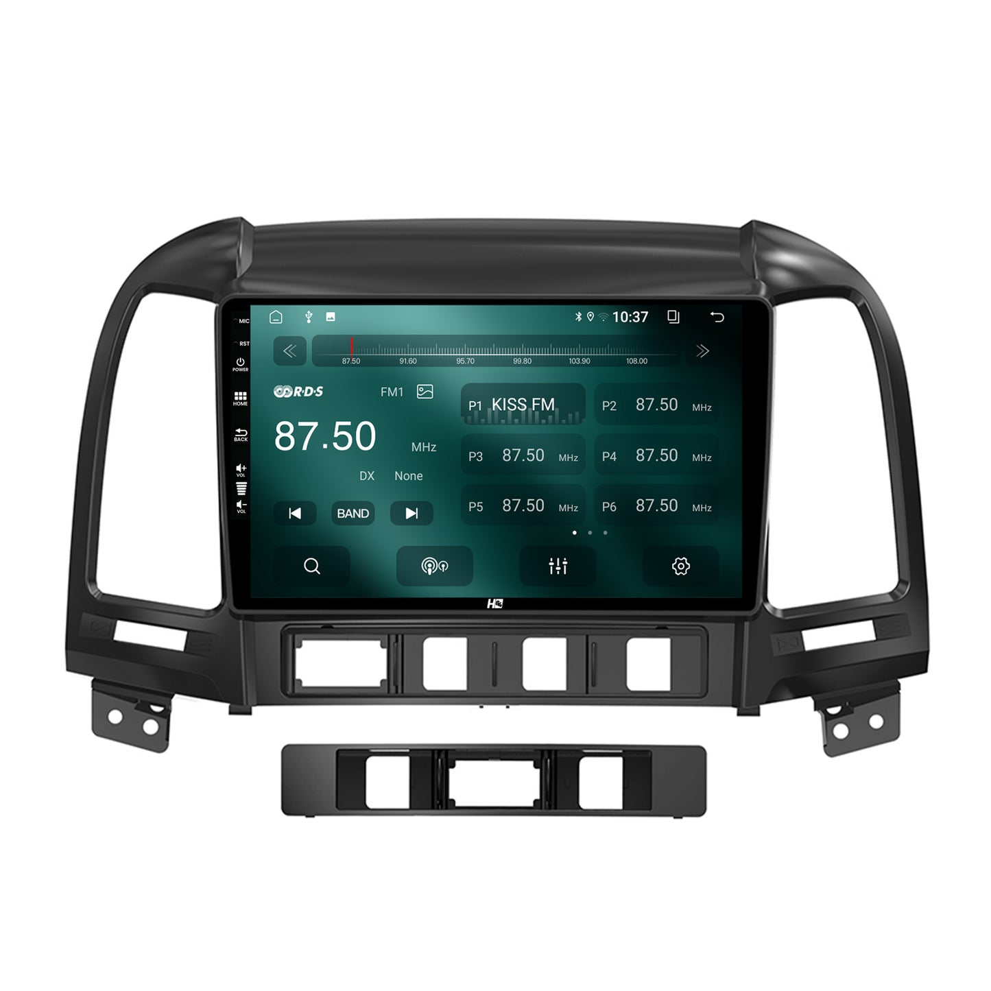 Navigatie HUB64 Hyundai Santa Fe (2006-2012), 2GB RAM, Android, GPS, Wi-FI, Carplay, Android Auto, USB, Bluetooth, Radio, Waze, Touchscreen, 9 inch