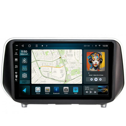 Navigatie HUB64 Hyundai Santa Fe (2018-Prezent), 4GB RAM, Android, Quadcore, DSP, GPS, Wi-FI, Carplay, Android Auto, USB, Bluetooth, Waze, Touchscreen, 9 inch