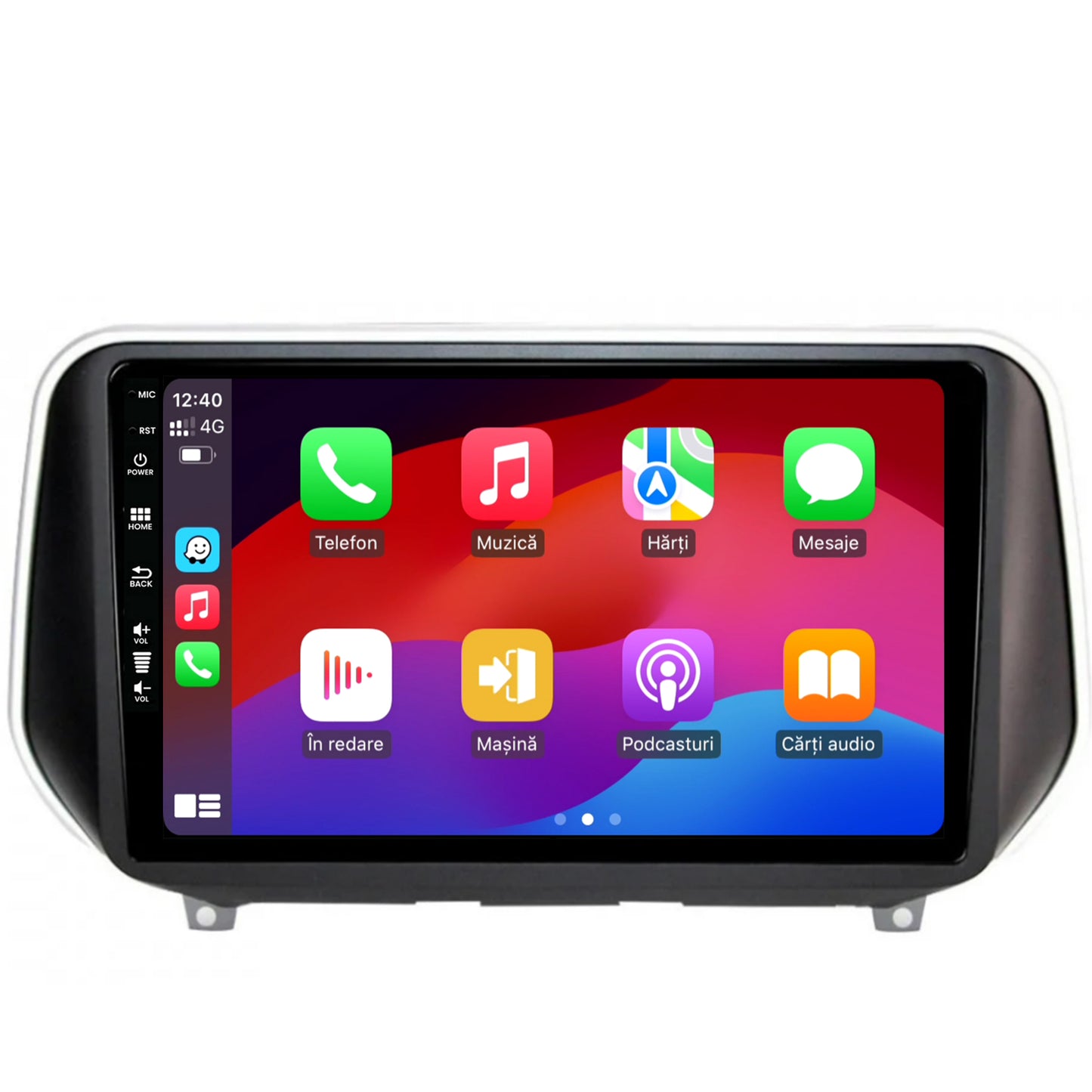 Navigatie HUB64 Hyundai Santa Fe (2018-Prezent), 8GB RAM, Android, Octacore, Slot Sim 4G, DSP, GPS, Wi-FI, Carplay, Android Auto, USB, Bluetooth, Waze, Touchscreen, 9 Inch