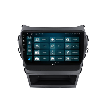 Navigatie HUB64 Hyundai Santa Fe IX45 (2013-2017), 8GB RAM, Android, Octacore, Slot Sim 4G, DSP, GPS, Wi-FI, Carplay, Android Auto, USB, Bluetooth, Waze, Touchscreen, 9 Inch