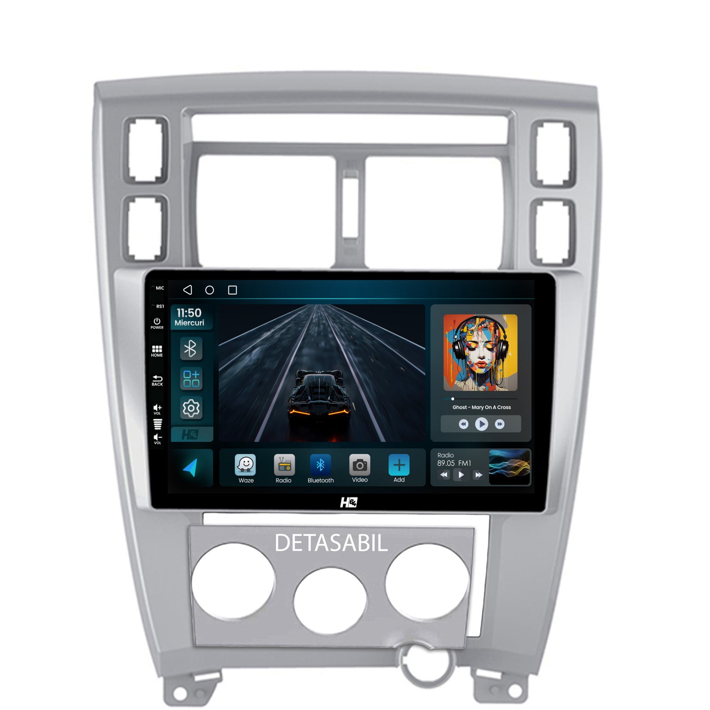 Navigatie HUB64 Hyundai Tucson (2004-2009), 2GB RAM, Android, GPS, Wi-FI, Carplay, Android Auto, USB, Bluetooth, Radio, Waze, Touchscreen, 10.1 inch