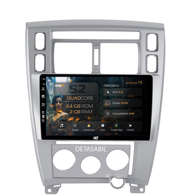 Navigatie HUB64 Hyundai Tucson (2004-2009), 2GB RAM, Android, GPS, Wi-FI, Carplay, Android Auto, USB, Bluetooth, Radio, Waze, Touchscreen, 10.1 inch