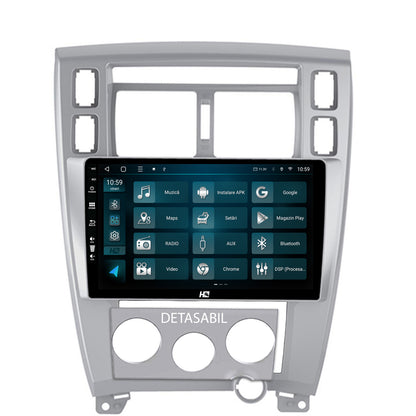 Navigatie HUB64 Hyundai Tucson(2004-2009), 4GB RAM, Android, Octacore, Slot Sim 4G, DSP, GPS, Wi-FI, Carplay, Android Auto, USB, Bluetooth, Waze, Touchscreen, 10.1 Inch