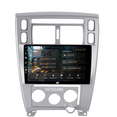 Navigatie HUB64 Hyundai Tucson(2004-2009), 4GB RAM, Android, Quadcore, DSP, GPS, Wi-FI, Carplay, Android Auto, USB, Bluetooth, Waze, Touchscreen, 10.1 Inch
