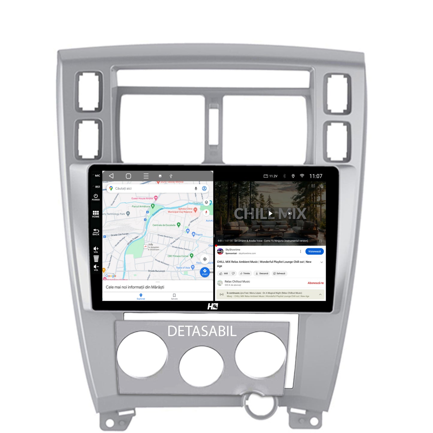 Navigatie HUB64 Hyundai Tucson(2004-2009), 4GB RAM, Android, Quadcore, DSP, GPS, Wi-FI, Carplay, Android Auto, USB, Bluetooth, Waze, Touchscreen, 10.1 Inch