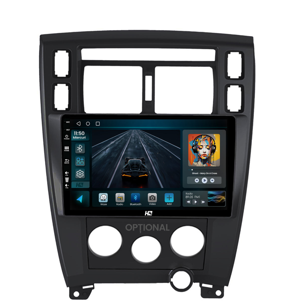 Navigatie HUB64 Hyundai Tucson (2006-2013), 2GB RAM, Android, GPS, Wi-FI, Carplay, Android Auto, USB, Bluetooth, Radio, Waze, Touchscreen, 10.1 inch