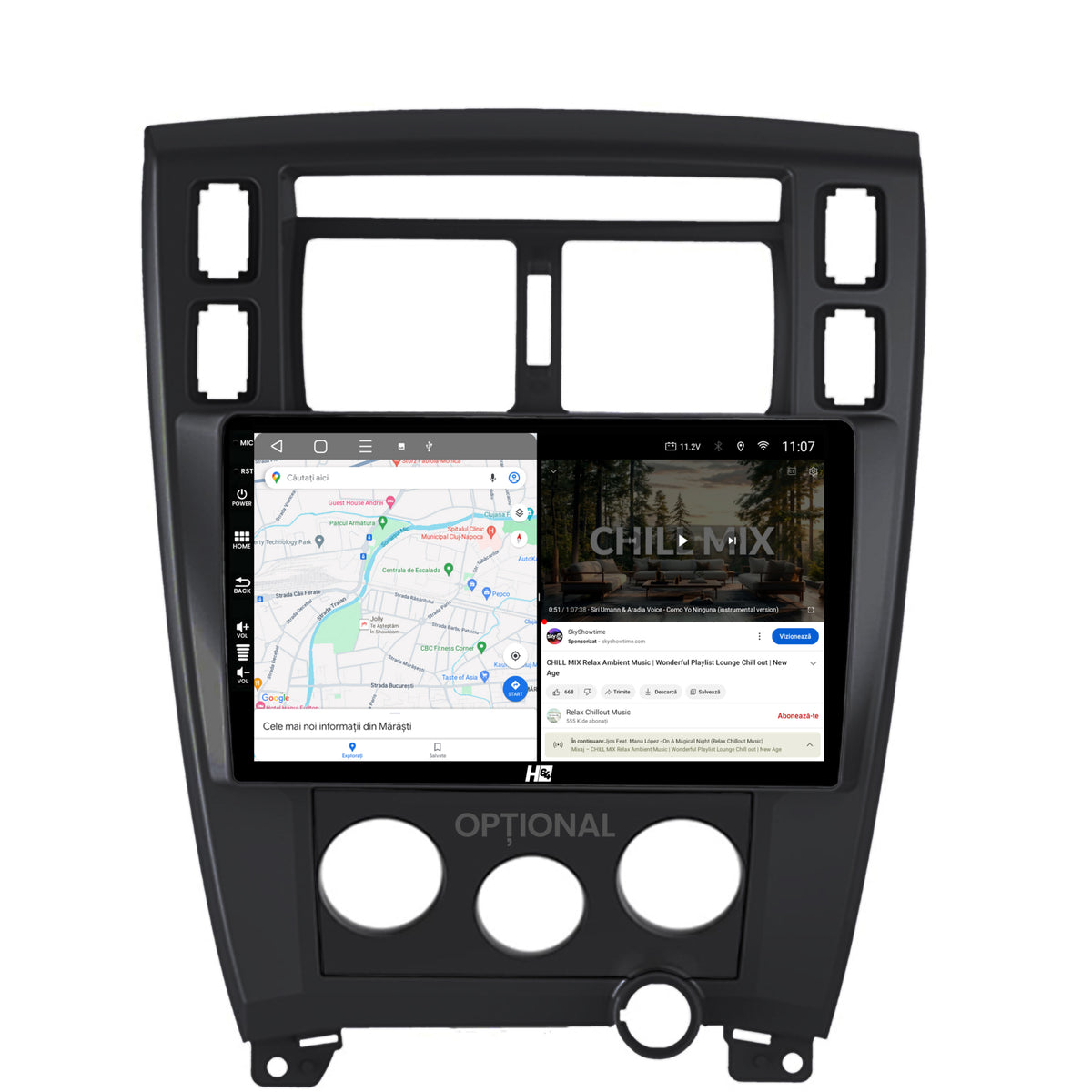 Navigatie HUB64 Hyundai Tucson (2006-2013), 4GB RAM, Android, Octacore, Slot Sim 4G, DSP, GPS, Wi-FI, Carplay, Android Auto, USB, Bluetooth, Waze, Touchscreen, 10.1 inch