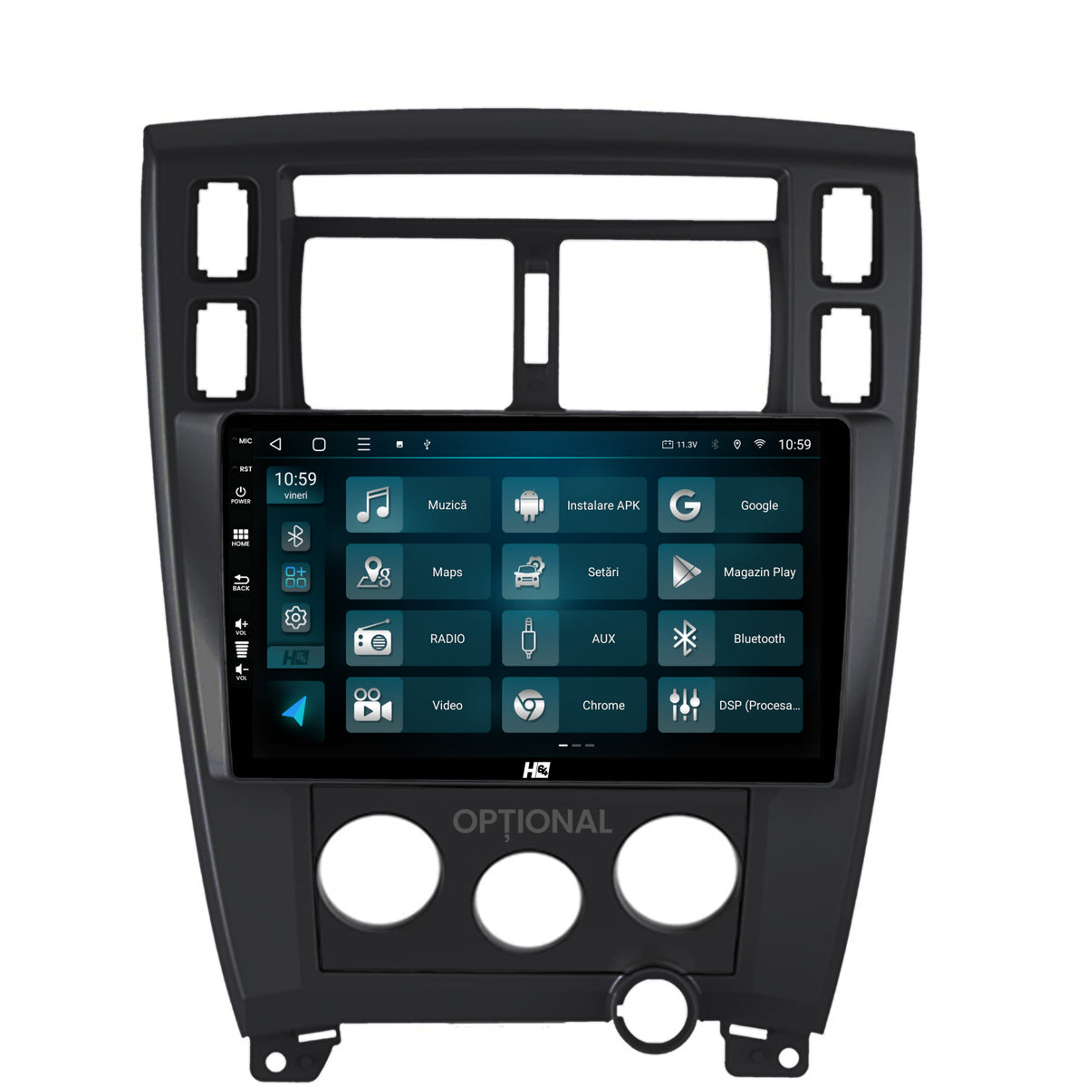 Navigatie HUB64 Hyundai Tucson (2006-2013), 4GB RAM, Android, Octacore, Slot Sim 4G, DSP, GPS, Wi-FI, Carplay, Android Auto, USB, Bluetooth, Waze, Touchscreen, 10.1 inch
