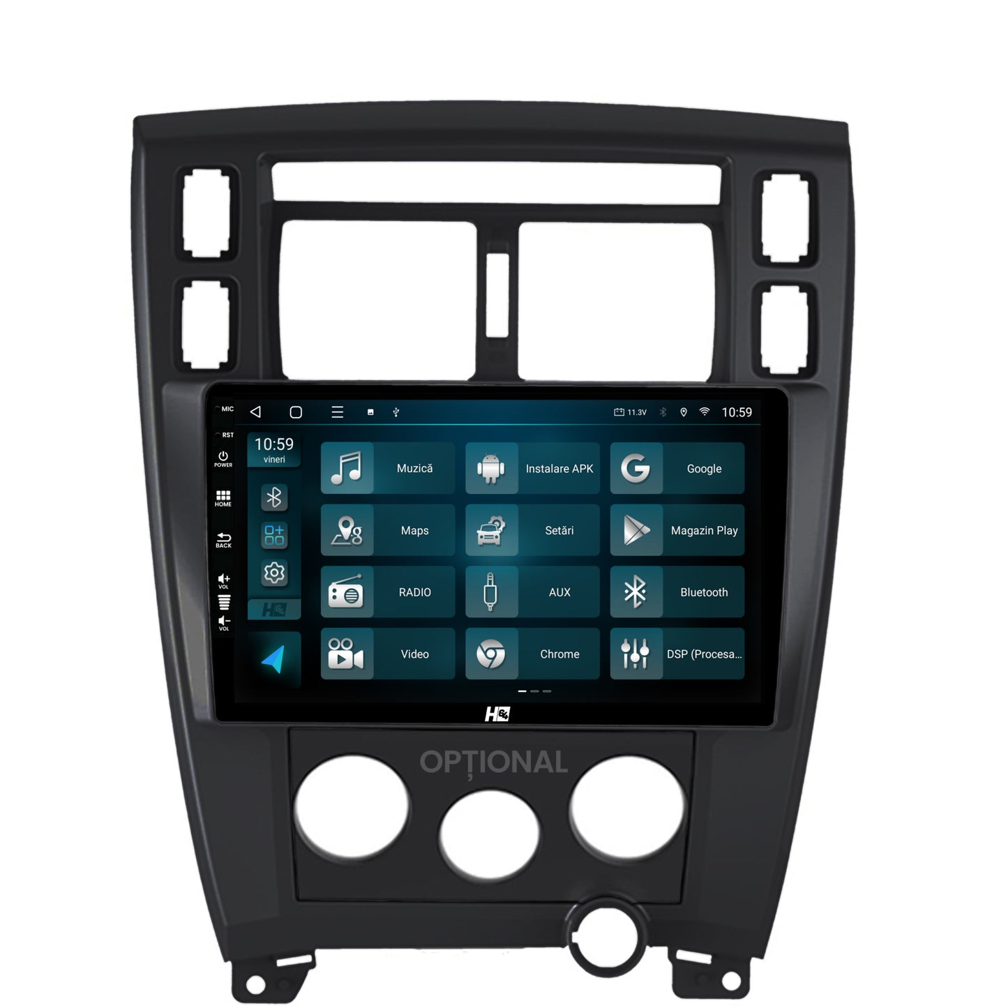 Navigatie HUB64 Hyundai Tucson (2006-2013), 4GB RAM, Android, Octacore, Slot Sim 4G, DSP, GPS, Wi-FI, Carplay, Android Auto, USB, Bluetooth, Waze, Touchscreen, 10.1 inch