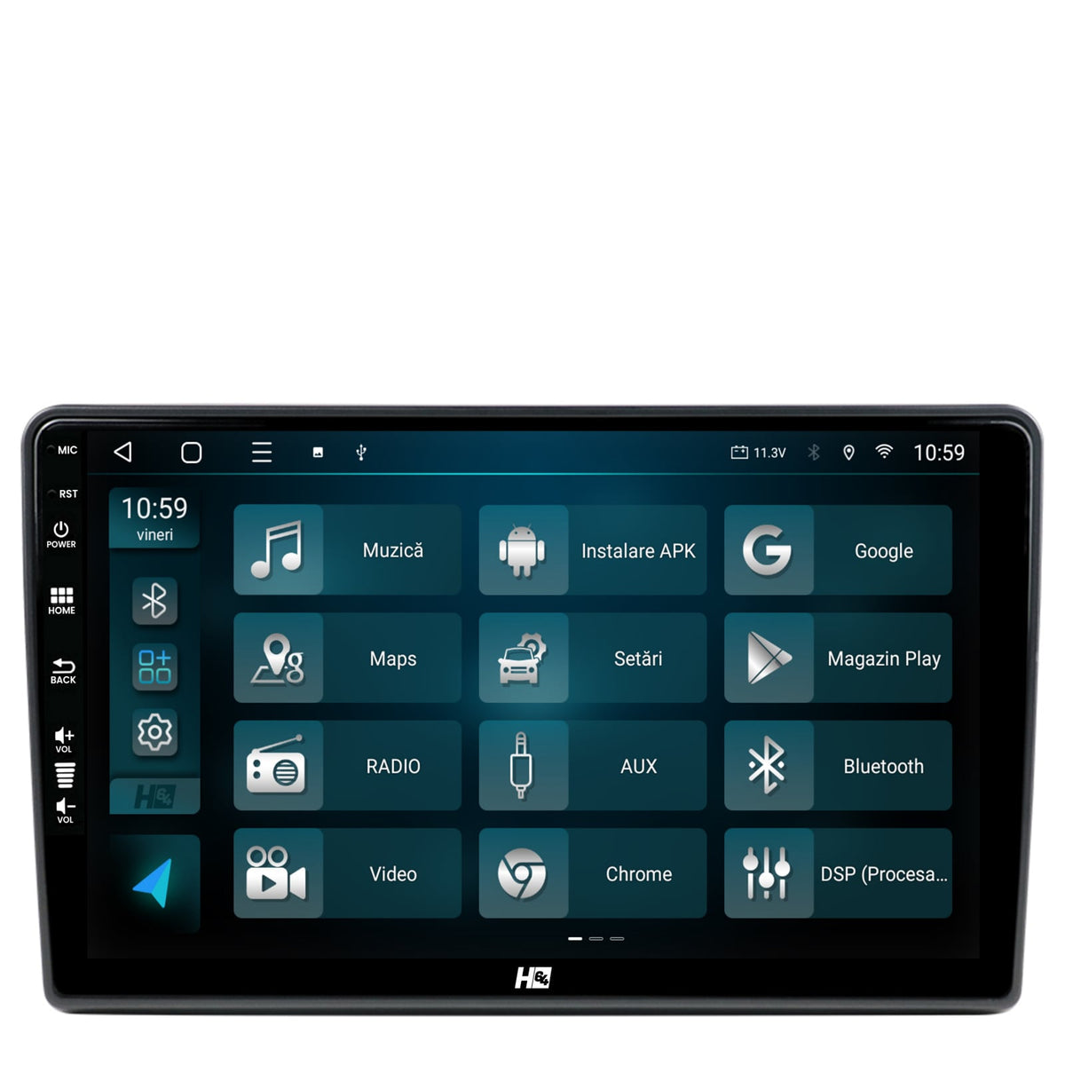 Navigatie HUB64 Citroen Nemo/ Fiat Fiorino/ Peugeot Bipper (2007-2021), 8GB RAM, Android, Octacore, Slot Sim 4G, DSP, GPS, Wi-FI, Carplay, Android Auto, USB, Bluetooth, Waze, Touchscreen, 10.1 Inch