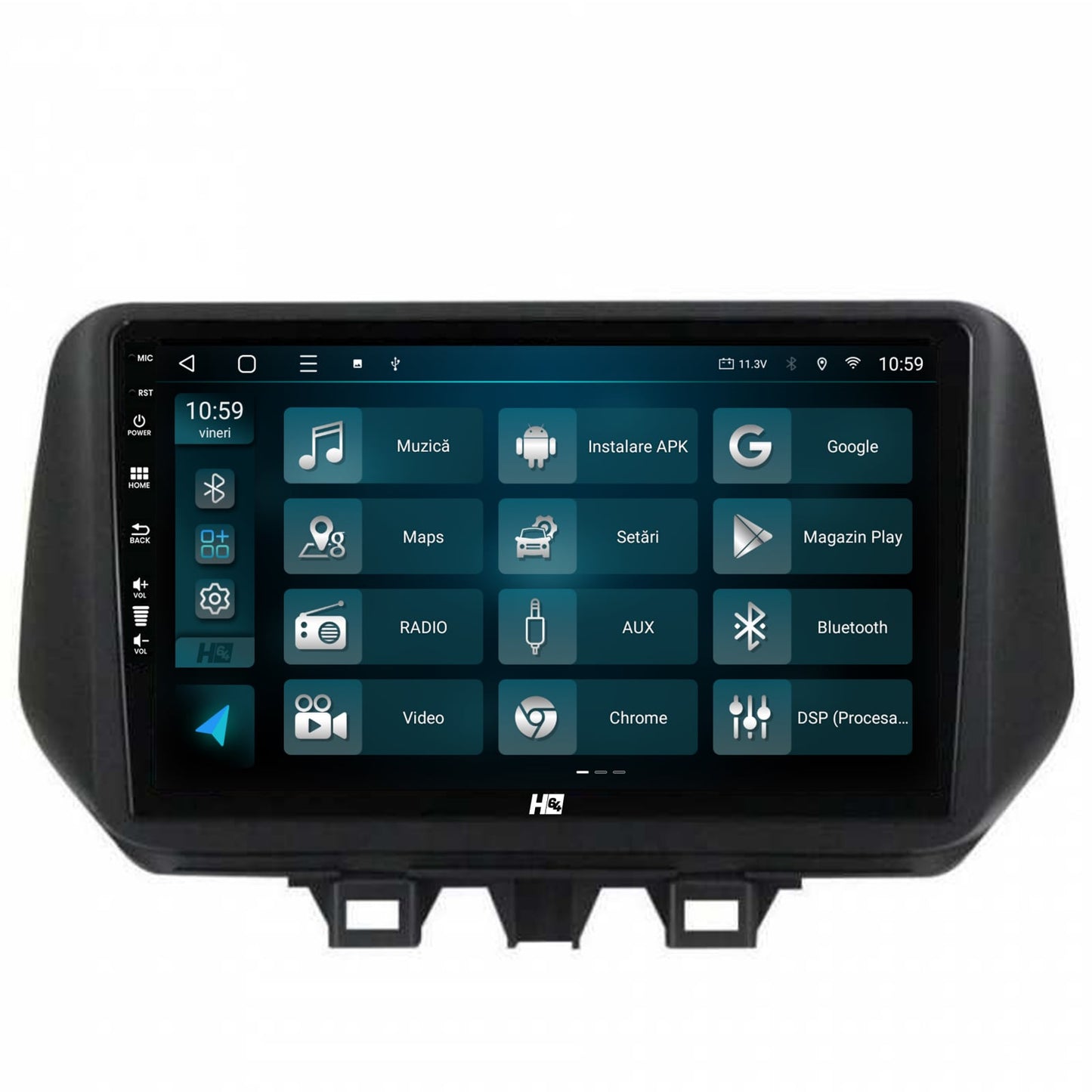 Navigatie HUB64 Hyundai Tucson (2018-2020), 4GB RAM, Android, Quadcore, DSP, GPS, Wi-FI, Carplay, Android Auto, USB, Bluetooth, Waze, Touchscreen, 9 inch