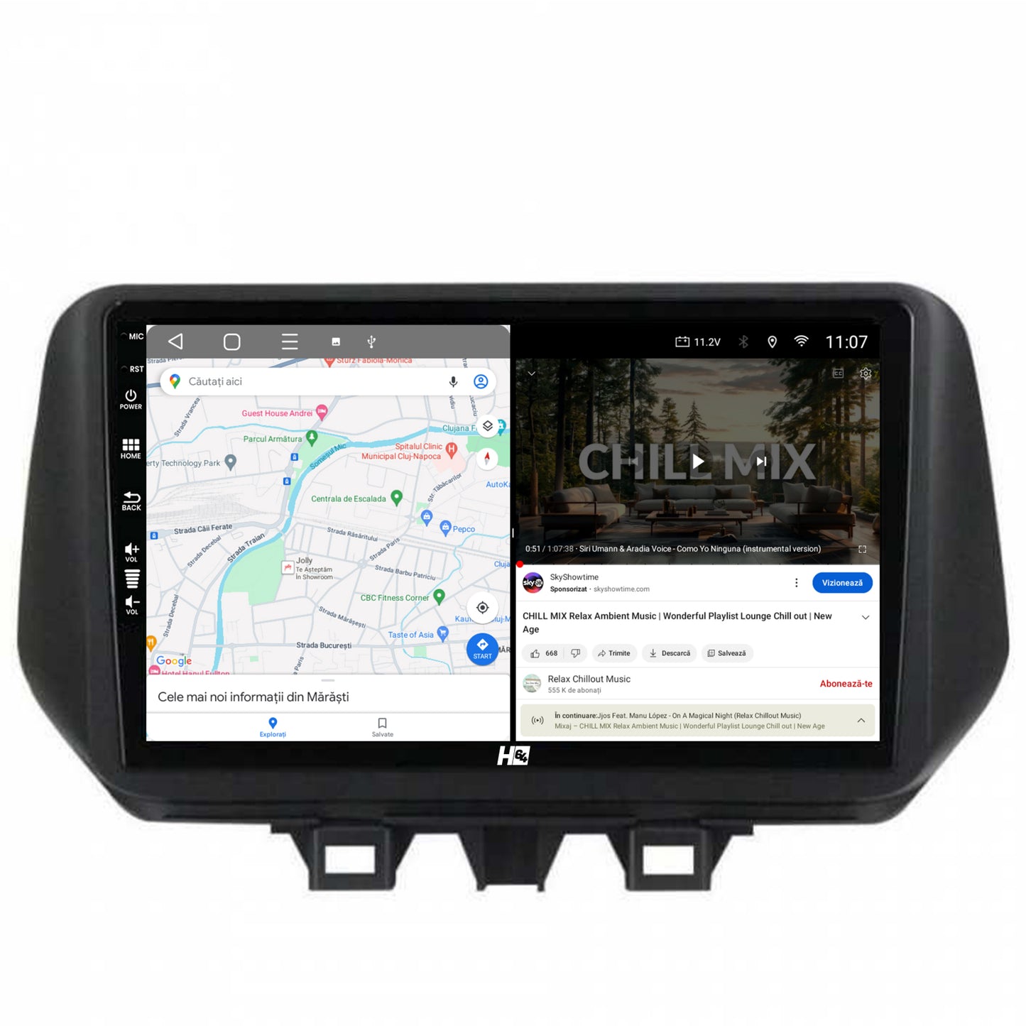 Navigatie HUB64 Hyundai Tucson (2018-2020), 8GB RAM, Android, Octacore, Slot Sim 4G, DSP, GPS, Wi-FI, Carplay, Android Auto, USB, Bluetooth, Waze, Touchscreen, 9 Inch
