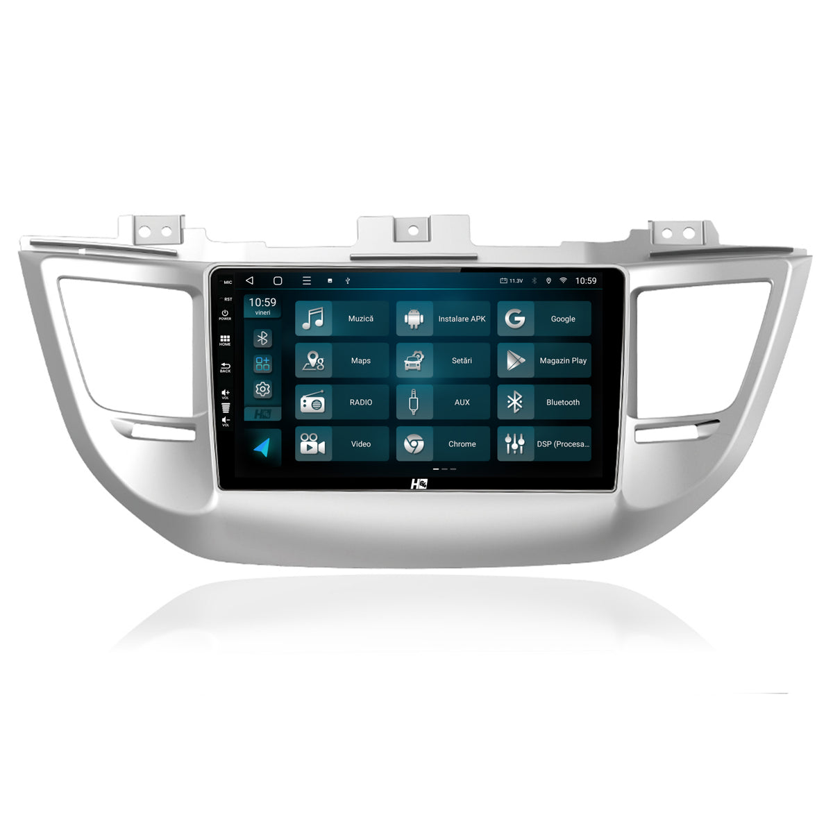 Navigatie HUB64 Hyundai Tucson 3 (2015-2018), 6GB RAM, Android, Octacore, Slot Sim 4G, DSP, GPS, Wi-FI, Carplay, Android Auto, USB, Bluetooth, Waze, Touchscreen, 9 Inch