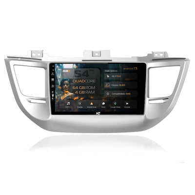 Navigatie HUB64 Hyundai Tucson 3 (2015-2019), 4GB RAM, Android, Quadcore, DSP, GPS, Wi-FI, Carplay, Android Auto, USB, Bluetooth, Waze, Touchscreen, 9 inch