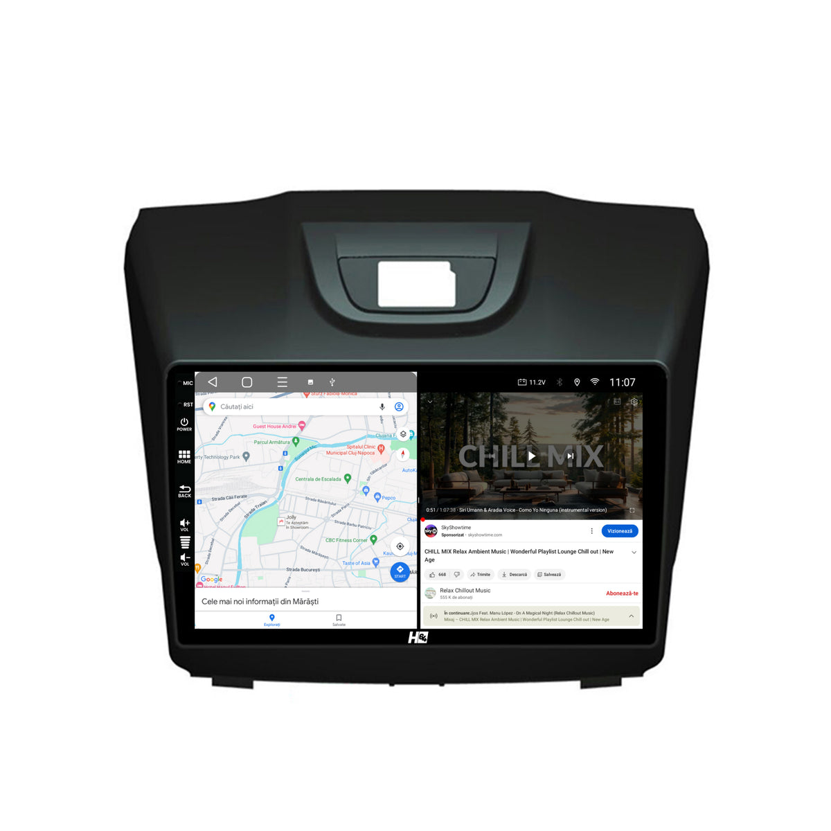 Navigatie HUB64 Isuzu D-MAX (2015+), 4GB RAM, Android, Octacore, Slot Sim 4G, DSP, GPS, Wi-FI, Carplay, Android Auto, USB, Bluetooth, Waze, Touchscreen, 9 inch
