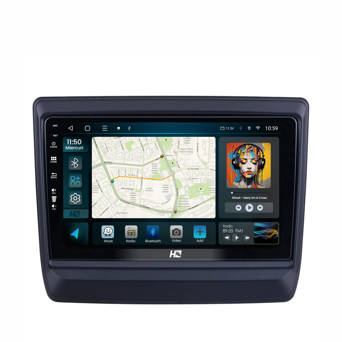 Navigatie HUB64 Isuzu D-MAX (2020+), 8GB RAM, Android, Octacore, Slot Sim 4G, DSP, GPS, Wi-FI, Carplay, Android Auto, USB, Bluetooth, Waze, Touchscreen, 9 Inch