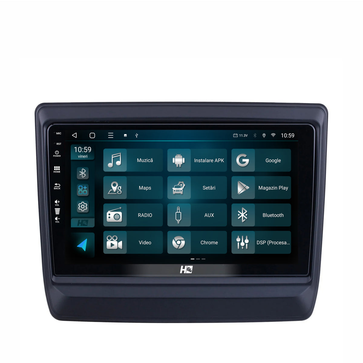 Navigatie HUB64 Isuzu D-MAX (2020+), 8GB RAM, Android, Octacore, Slot Sim 4G, DSP, GPS, Wi-FI, Carplay, Android Auto, USB, Bluetooth, Waze, Touchscreen, 9 Inch