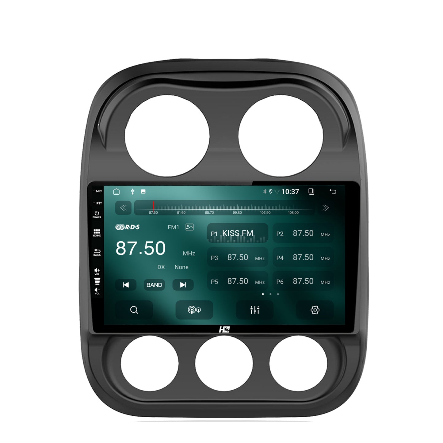 Navigatie HUB64 Jeep Compass (2009-2016), 2GB RAM, Android, GPS, Wi-FI, Carplay, Android Auto, USB, Bluetooth, Radio, Waze, Touchscreen, 10.1 inch