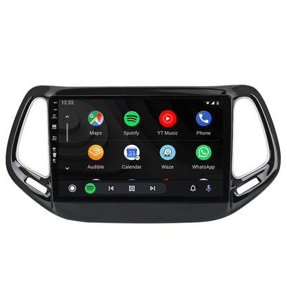 Navigatie HUB64 Jeep Compass (2016+), 2GB RAM, Android, GPS, Wi-FI, Carplay, Android Auto, USB, Bluetooth, Radio, Waze, Touchscreen, 10.1 inch