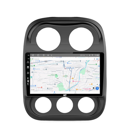 Navigatie HUB64 Jeep Compass (2016+), 4GB RAM, Android, Quadcore, DSP, GPS, Wi-FI, Carplay, Android Auto, USB, Bluetooth, Waze, Touchscreen, 10.1 Inch
