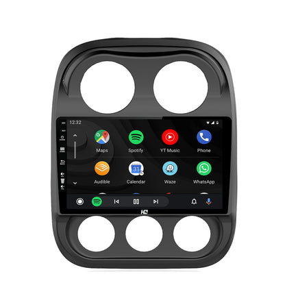 Navigatie HUB64 Jeep Compass (2016+), 4GB RAM, Android, Quadcore, DSP, GPS, Wi-FI, Carplay, Android Auto, USB, Bluetooth, Waze, Touchscreen, 10.1 Inch
