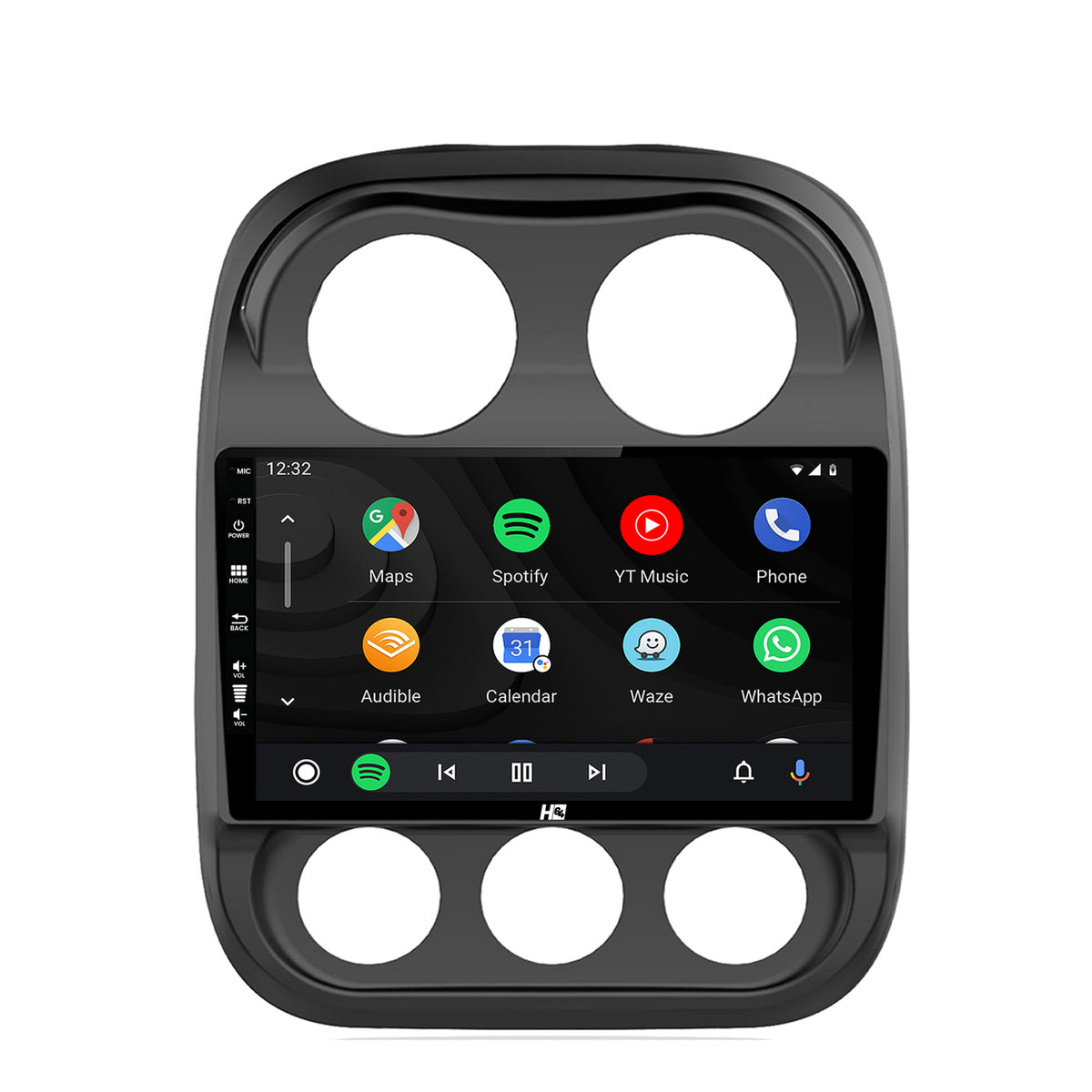 Navigatie HUB64 Jeep Compass (2016+), 4GB RAM, Android, Quadcore, DSP, GPS, Wi-FI, Carplay, Android Auto, USB, Bluetooth, Waze, Touchscreen, 10.1 Inch