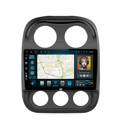 Navigatie HUB64 Jeep Compass (2016+), 4GB RAM, Android, Quadcore, DSP, GPS, Wi-FI, Carplay, Android Auto, USB, Bluetooth, Waze, Touchscreen, 10.1 Inch